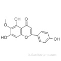 4H-1-Benzopyran-4-one, 5,7-diidrossi-2- (4-idrossifenil) -6-metossi- CAS 1447-88-7